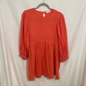 Boutique Women's Coral Long Sleeve Top